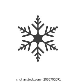 icono de copo de nieve.  fondo blanco aislado.