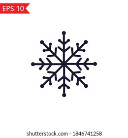 Icono de copo de nieve aislado,Vector de signo de invierno