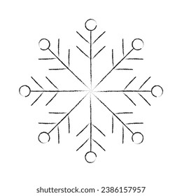 snowflake icon line art vector