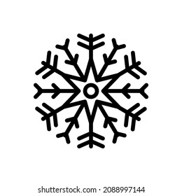 snowflake icon line style vector design element