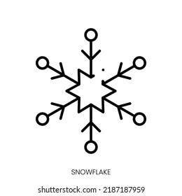 snowflake icon. Linear style sign isolated on white background. Vector illustration