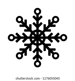 Snowflake icon or logo. Christmas and winter theme symbol. Vector and illustration.