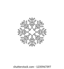 Snowflake icon or logo. Christmas and winter theme symbol. Vector and illustration. xmas icon
