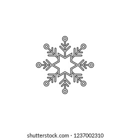 Snowflake icon or logo. Christmas and winter theme symbol. Vector and illustration. xmas icon