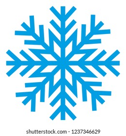 Snowflake icon or logo. Christmas and winter theme symbol. Vector and illustration.
