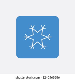 Snowflake icon or logo. Christmas and winter theme symbol. Vector and illustration. xmas icon