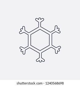 Snowflake icon or logo. Christmas and winter theme symbol. Vector and illustration. xmas icon