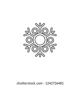 Snowflake icon or logo. Christmas and winter theme symbol. Vector and illustration. xmas icon