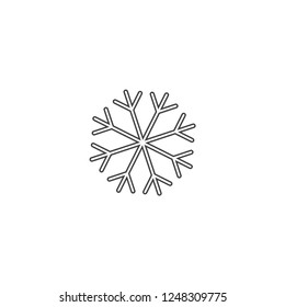 Snowflake icon or logo. Christmas and winter theme symbol. Vector and illustration. xmas icon