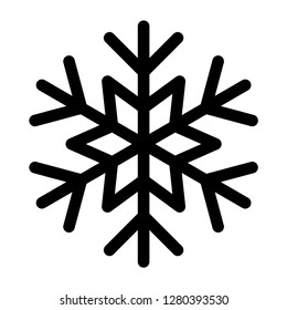 Snowflake icon or logo. Christmas and winter theme symbol. Vector and illustration.