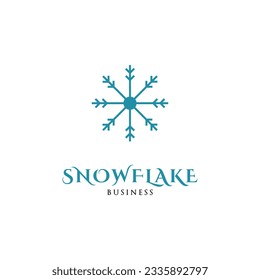 Snowflake Icon Logo Design Template