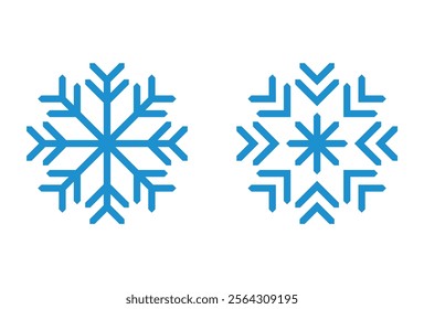 Snowflake icon logo design template isolated illustration template