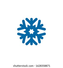 Snowflake icon logo design vector illustration template