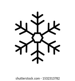 Snowflake icon, logo isolated on white background
