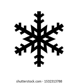 Snowflake icon, logo isolated on white background
