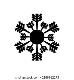 Snowflake icon, logo isolated on white background