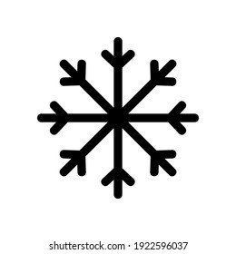 icono de copo de nieve o logotipo símbolo de signo aislado ilustración vectorial - iconos vectoriales de estilo negro de alta calidad
