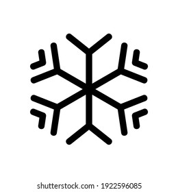 icono de copo de nieve o logotipo símbolo de signo aislado ilustración vectorial - iconos vectoriales de estilo negro de alta calidad
