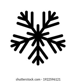 icono de copo de nieve o logotipo símbolo de signo aislado ilustración vectorial - iconos vectoriales de estilo negro de alta calidad
