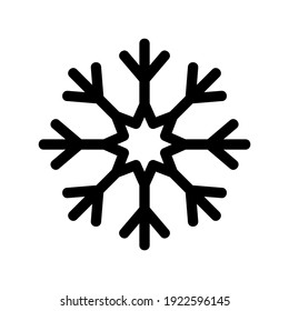 Schneeflocken-Symbol oder Logo einzeln auf Zeichen, Vektorgrafik - hochwertige Vektorsymbole im schwarzen Stil
