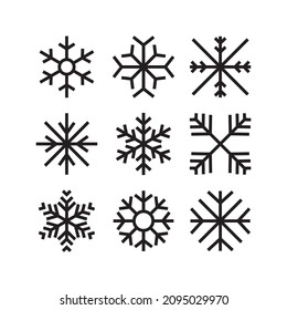snowflake icon or logo isolated sign symbol vector illustration - Collection of high quality black style vector icons
