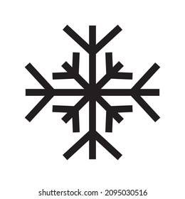 icono de copo de nieve o logotipo símbolo de signo aislado ilustración vectorial - iconos vectoriales de estilo negro de alta calidad
