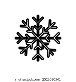 Schneeflocke-Symbol oder Logo, einzelne Symbol-Vektorgrafik - Sammlung von Vektorsymbolen im schwarzen Stil von hoher Qualität.