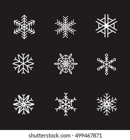 Snowflake Icon Logo Symbol, vector illustration 