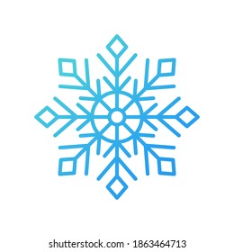 Ilustración vectorial del logotipo del icono de copo de nieve. Plantilla vectorial de diseño de iconos copos de nieve para el tema de Navidad e invierno. Diseño plano del vector Snowflake de moda para símbolo, logotipo, icono, signo, aplicación, patrón, web, interfaz de usuario
