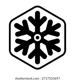 Ilustração de vetor misto de ícone de floco de neve