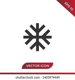 Snowflake icon. Modern and simple vector sign isolated on white background.