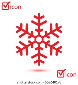 Snowflake icon. New Year decoration. All to celebrate the New Year and Christmas.