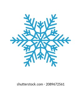 snowflake icon. New year design elements, frozen sign. Vector illustration