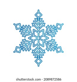 icono de copo de nieve. Elementos de diseño de año nuevo, signo congelado. Ilustración del vector