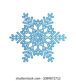 snowflake icon. New year design elements, frozen sign. Vector illustration