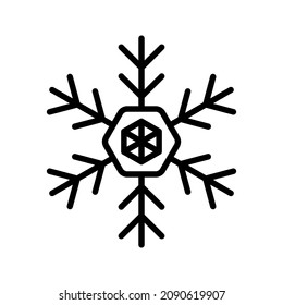 snowflake icon. New year design elements, frozen sign. Vector illustration