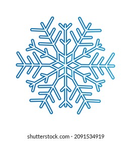 icono de copo de nieve. Elementos de diseño de año nuevo, signo congelado. Ilustración del vector