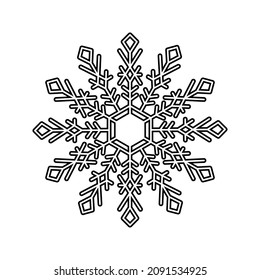 icono de copo de nieve. Elementos de diseño de año nuevo, signo congelado. Ilustración del vector