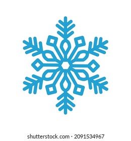 snowflake icon. New year design elements, frozen sign. Vector illustration