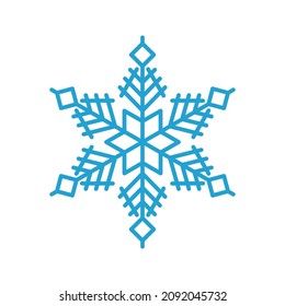 snowflake icon. New year design elements, frozen sign. Vector illustration
