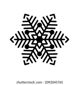 snowflake icon. New year design elements, frozen sign. Vector illustration