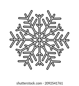 snowflake icon. New year design elements, frozen sign. Vector illustration