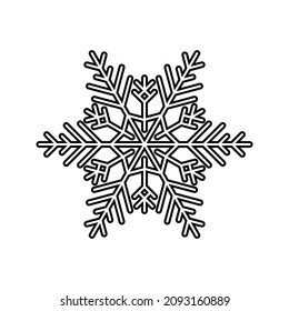 snowflake icon. New year design elements, frozen sign. Vector illustration