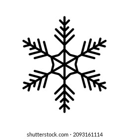Schneeflocken-Symbol. Design-Elemente des neuen Jahres, eingefrorenes Zeichen. Vektorgrafik