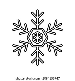 snowflake icon. New year design elements, frozen sign. Vector illustration