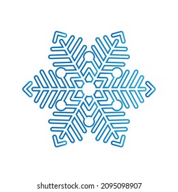 icono de copo de nieve. Elementos de diseño de año nuevo, signo congelado. Ilustración del vector