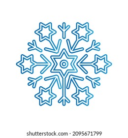 icono de copo de nieve. Elementos de diseño de año nuevo, signo congelado. Ilustración del vector