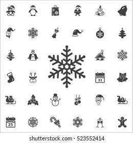 Snowflake Icon. New Year set of icons. Christmas holidays