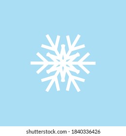 icono de copo de nieve sobre fondo azul.