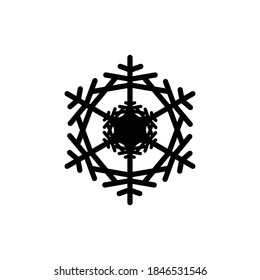 icono de copo de nieve sobre fondo azul.
